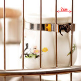 Maxbell 2 Pcs Bird Parrot Feeder Pet Ceramic Feeding Bowl Cage Food Water Container