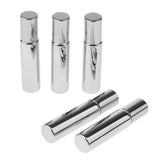 5x 10mL Empty Roller Bottles w/ Steel Ball for Essential Perfume Oils Silver