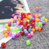 Maxbell Square Geometric Alphabet Letter Beads For Jewelry Craft Mixed Color