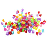 Maxbell Square Geometric Alphabet Letter Beads For Jewelry Craft Mixed Color