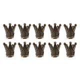 Maxbell 10 Pieces Crown Shape Spacer Beads Jewelry Charms Connector Bronze