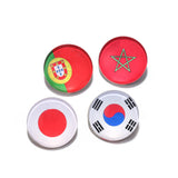 Maxbell Round Buttons 32 Teams National Flag Football Fans Brooch Korea