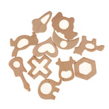 Maxbell Lot 45pcs Natural Wooden Aniaml Shape Baby Teether Teething Toys DIY Crafts