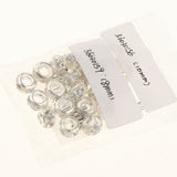 Maxbell 20Pieces Crystal Spacer Bead Metal Loose Beads for DIY Jewelry Making Silver