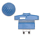 Maxbell Golf Hat Clip with Detachable Magnetic Golf Ball Marker Shirt Design Blue