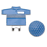 Maxbell Golf Hat Clip with Detachable Magnetic Golf Ball Marker Shirt Design Blue