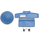 Maxbell Golf Hat Clip with Detachable Magnetic Golf Ball Marker Shirt Design Blue