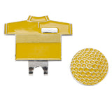 Maxbell Golf Hat Clip with Detachable Magnetic Golf Ball Marker Shirt Design Yellow