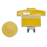 Maxbell Golf Hat Clip with Detachable Magnetic Golf Ball Marker Shirt Design Yellow