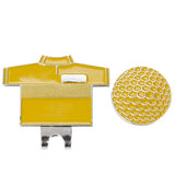 Maxbell Golf Hat Clip with Detachable Magnetic Golf Ball Marker Shirt Design Yellow