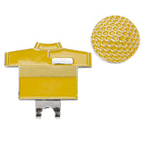 Maxbell Golf Hat Clip with Detachable Magnetic Golf Ball Marker Shirt Design Yellow