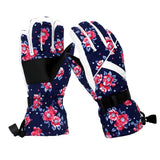 Maxbell Women Winter Warm Sports Windproof Waterproof Ski Gloves Cycling Hiking Pink Flower