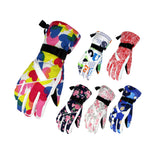 Maxbell Women Winter Warm Sports Windproof Waterproof Ski Gloves Cycling Hiking Colorful Letter