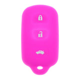 Maxbell Car Key Silicone 3+1 Buttons Protective Case Cover For Toyota Rose Red