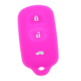 Maxbell Car Key Silicone 3+1 Buttons Protective Case Cover For Toyota Rose Red