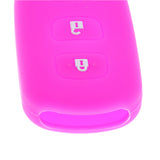 Maxbell Car Key Silicone 3+1 Buttons Protective Case Cover For Toyota Rose Red