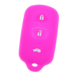 Maxbell Car Key Silicone 3+1 Buttons Protective Case Cover For Toyota Rose Red