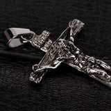 Maxbell Vintage Style Jesus Christ Cross Crucifix Charm Pendant fit Chain Necklace