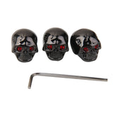 Maxbell 3pcs Electric Guitar Skull Head Volume Control Knobs Black