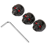 Maxbell 3pcs Electric Guitar Skull Head Volume Control Knobs Black