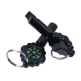 Maxbell 2pcs 2 in 1 Whistle Compass with Keychain for Outdoor Camping Hiking