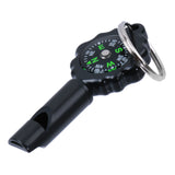 Maxbell 2pcs 2 in 1 Whistle Compass with Keychain for Outdoor Camping Hiking