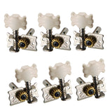 Maxbell 6 Pieces Zinc Alloy Open Tuning Pegs Tuners Machine Heads 3L 3R for Electric Guitar Parts Silver