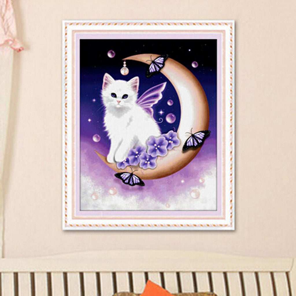 Maxbell 5D Diamond Painting Cat in the Moon Cross Stitch DIY Handcraft Wall Decor #8