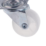Maxbell Universal Rotating Wheels 1.5'' Furniture Wheels White Wheels PP Nylon Double Roller Wheel for Wheelchair Platform