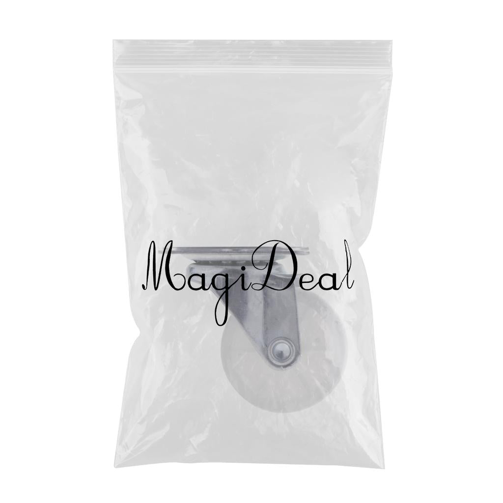 Maxbell Universal Rotating Wheels 1.5'' Furniture Wheels White Wheels PP Nylon Double Roller Wheel for Wheelchair Platform
