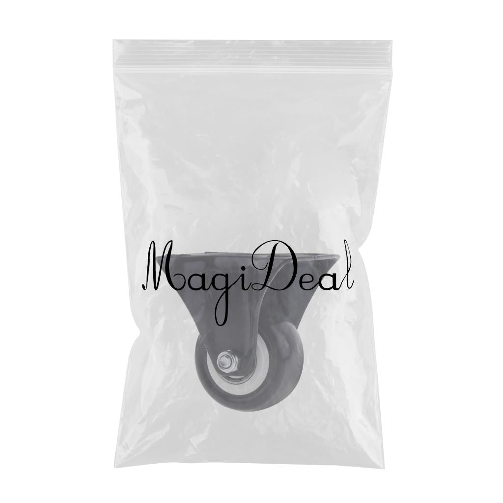 Maxbell Rubber Caster Wheel with Rigid Non-Swivel Top Plate - 2-Inch - Non-Marking for Use in Hospitals, Food Service, & Other Institutional Applications