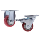 Maxbell Trolley Furniture Rubber Wheel Fixed Top Plate Caster - 3 Inch