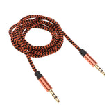 Maxbell 1m Nylon Braided Audio Aux Cable Male To Male For Headphones Car Home Stereo