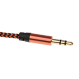 Maxbell 1m Nylon Braided Audio Aux Cable Male To Male For Headphones Car Home Stereo