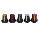 Maxbell 50pcs 5 Colors Rotary Taper Control Plastic Potentiometer Knob Cover Cap