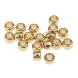 Maxbell 100 Pieces DIY Brass Loose Beads Small Spacer Beads for Buddha Beads String 6mm