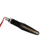 Maxbell Motorcycle Flowing Water Turn Signal Indicator Light Amber 12 LED Flexible