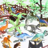 Maxbell 90PCS Mini Jurassic   Dinosaur Animal & Tree Scene Playset Kits Toys