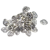 Maxbell LOT 30Pcs MINI Tibetan Silver Spacer Beads, Hollow Out Yoga Lotus Shape Loose Beads Charms for DIY Earrings, Bracelets, Necklaces (16 x 13 x 4 mm)