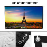 Maxbell 16/9Projector Screen 16:9 Home Cinema HD Projection 84 Inch