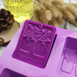 Maxbell Retangular 4-Cavity Silicone Soap Mold Cake Mold Chocolate Mold Bakeware