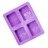 Maxbell Retangular 4-Cavity Silicone Soap Mold Cake Mold Chocolate Mold Bakeware