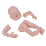 Maxbell Handmade DIY 22inch Reborn Silicone Kits Full Limb Mold Blank Baby Doll with Head 3/4 Arms Full Legs Kit Birthday Gift