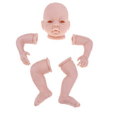 Maxbell Handmade DIY 22inch Reborn Silicone Kits Full Limb Mold Blank Baby Doll with Head 3/4 Arms Full Legs Kit Birthday Gift