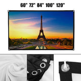 Maxbell 16:9 Polyester Spandex Soft Projection Screen HD Home Cinema Outdoor 120inch