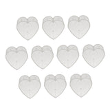 Maxbell 10x  Lucid  Plastic Tealight Cups Love Heart Candle Mold Wax Containers