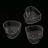 Maxbell 10x  Lucid  Plastic Tealight Cups Love Heart Candle Mold Wax Containers