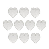 Maxbell 10x  Lucid  Plastic Tealight Cups Love Heart Candle Mold Wax Containers