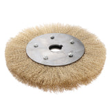 Maxbell Brass-coated Wire Wheel Brush with 32mm Arbor Hole Metal Rust/Dust/Paint Remover