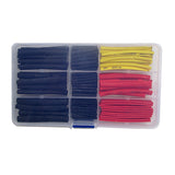 Maxbell 140PCS Polyolefin 2:1 Heat Shrink Tubing Electrical Wire Cable Wrap Sleeving Assortment Insulation Tube With Clear Plastic Box Black / Red / Yellow